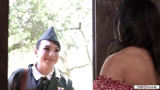 Asian Tgirl Soldier Kasey Kei Comes Home to her Busty Wife Penny