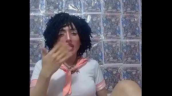 Afro Trans Girl Strokes Her Massive Cock To Explosive Orgasm