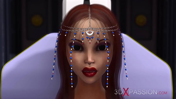 Hot sex in the space station! Sci-fi hot shemale plays with a sexy