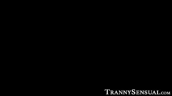 Lustful Transsexual Babe Doggy Style Slam in Steamy Casting Couch