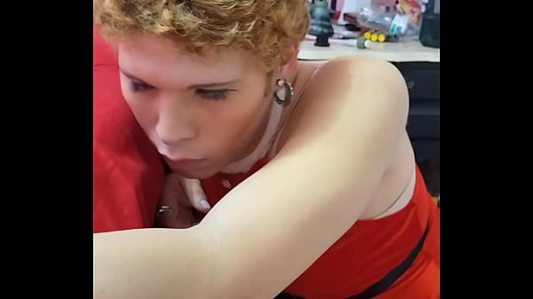 Trans Woman In Holiday Lingerie Solo Stroke Christmas Tease