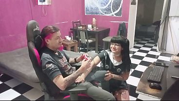 Latino Tgirl Shows Off Trans Cock