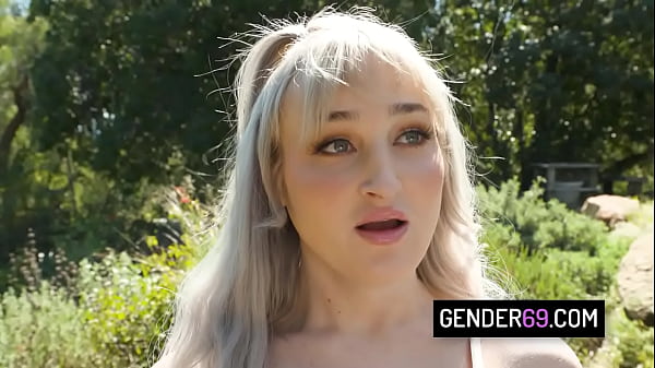 Big Tits Tranny Analed in the Woods