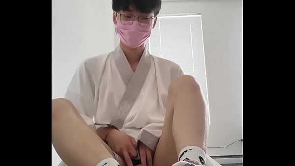 Cute Asian Hanfu Femboy Twink Socks Tease You and Huge Load Cum