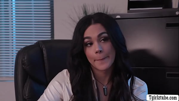 Busty Ts Boss Interviews her New Guy Applicant.but First She Lets Him