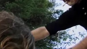 Swing Party Outdoors With Blonde Wife